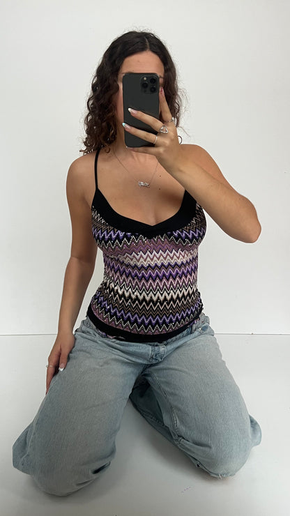 00s purple patterned cami- size S