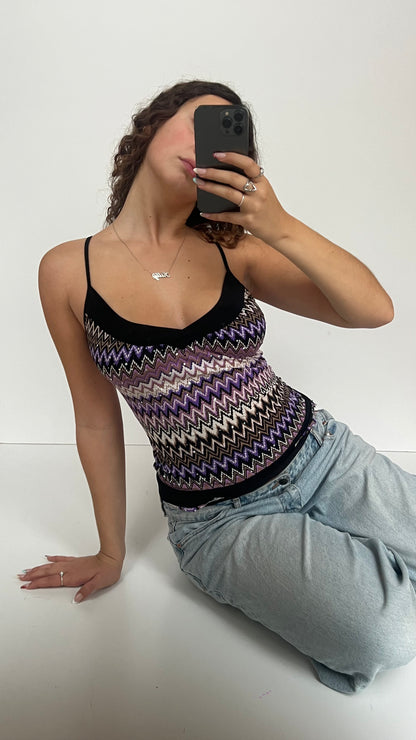 00s purple patterned cami- size S
