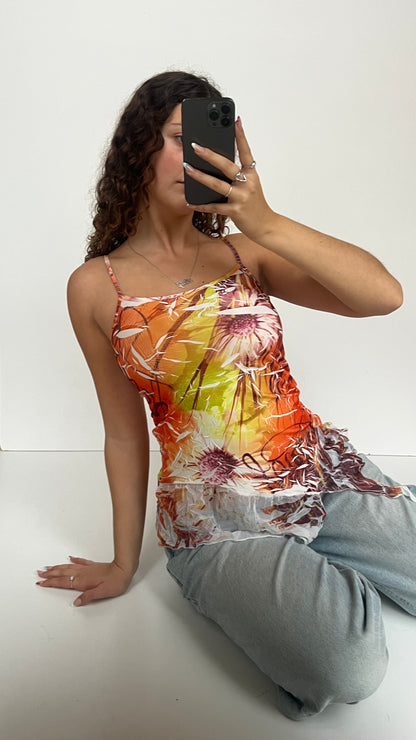 00s orange mesh cami- size M/L
