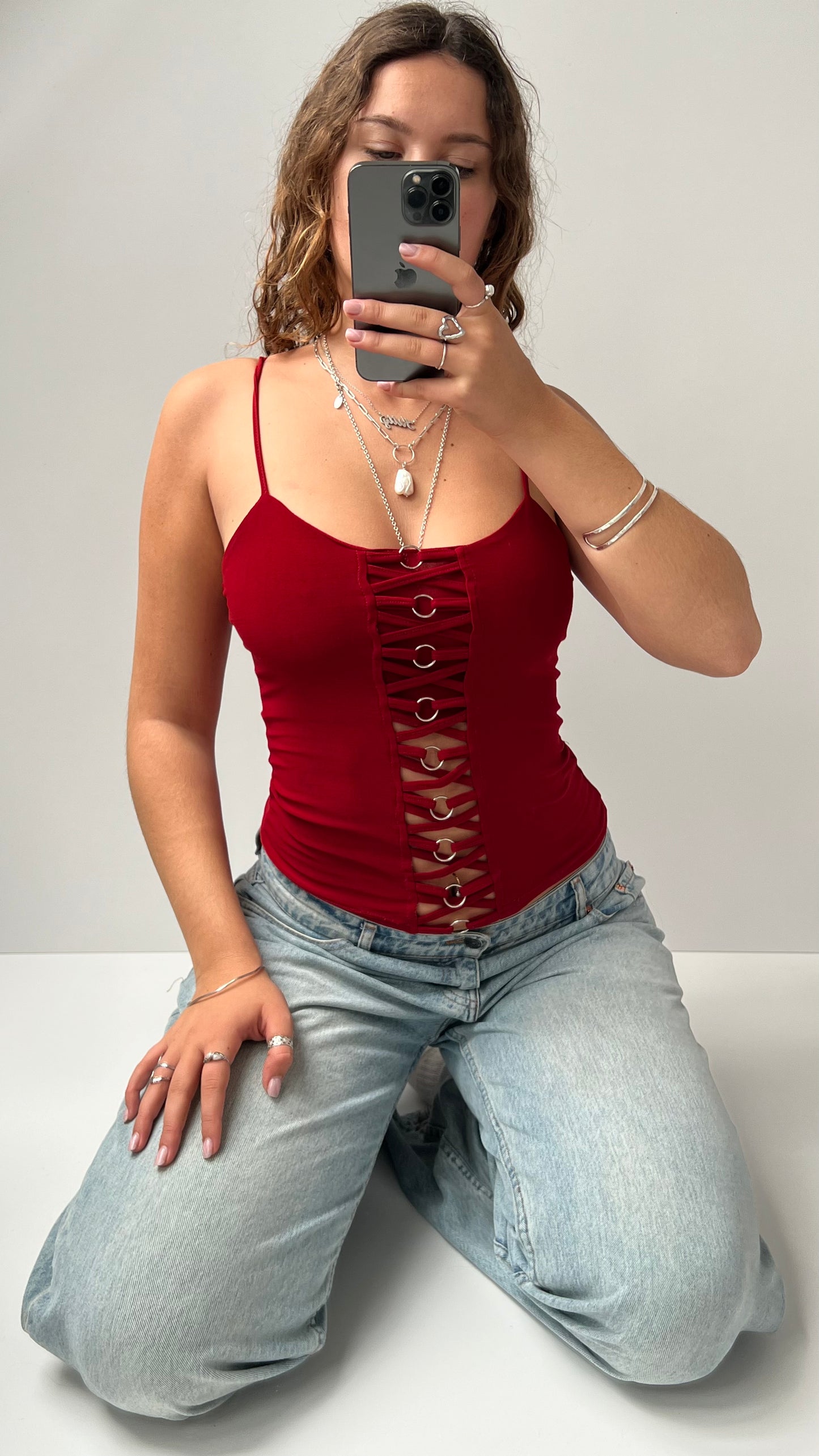 00s red o ring cami- size S