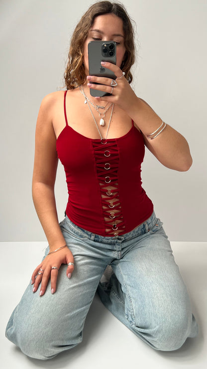 00s red o ring cami- size S