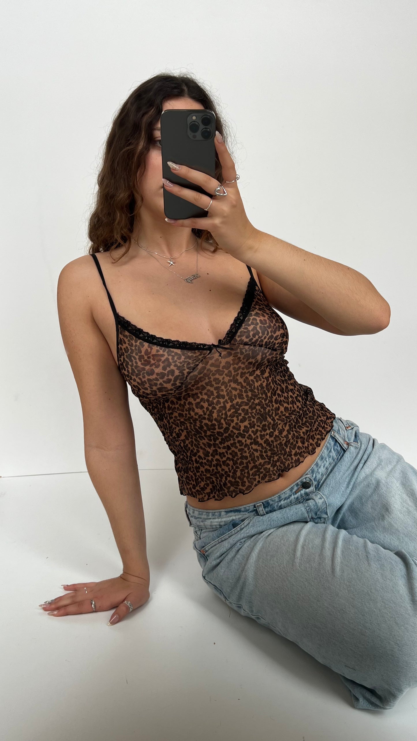 00s leopard print cami- size S