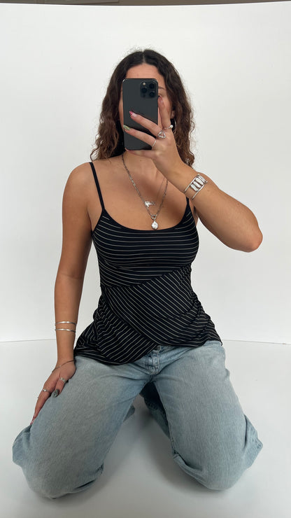 00s black pinstripe cami- size S