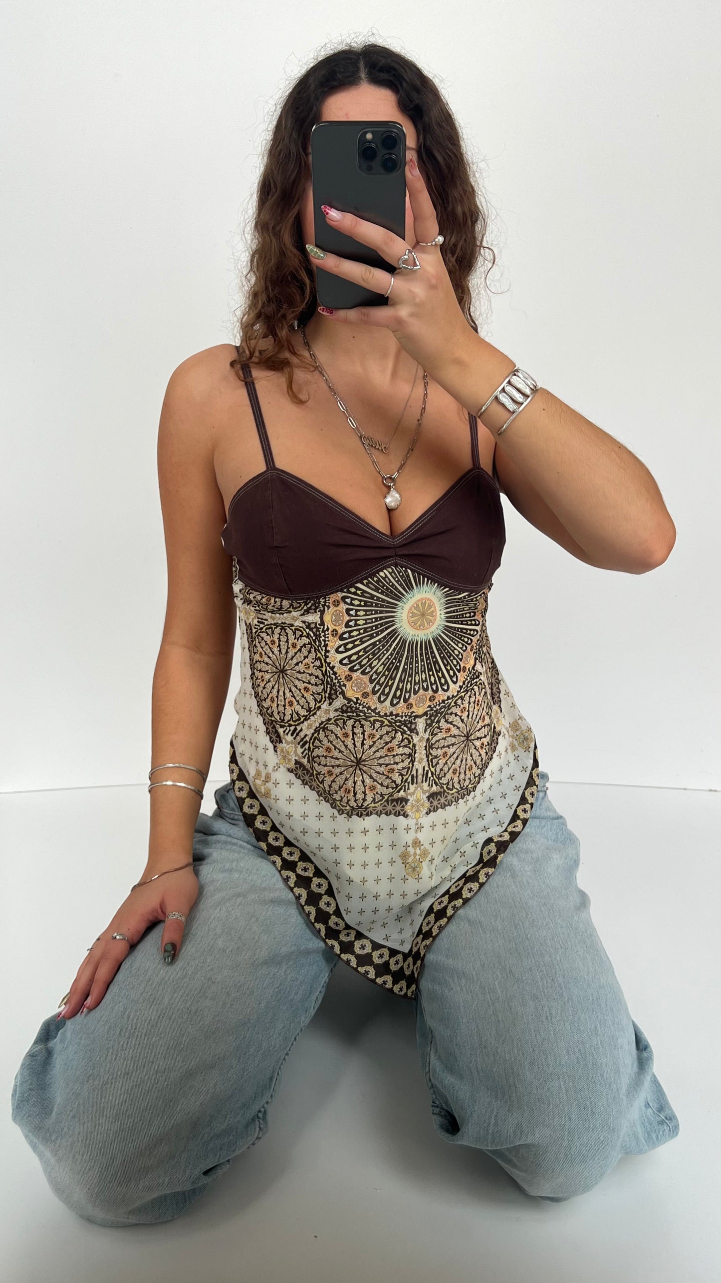 00s brown mesh cami- size L