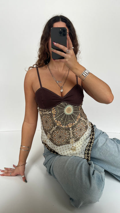 00s brown mesh cami- size L