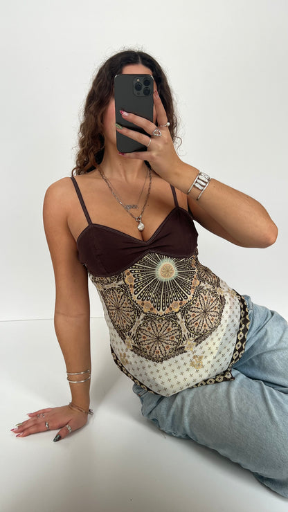 00s brown mesh cami- size L