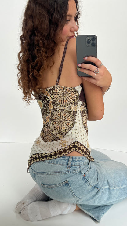 00s brown mesh cami- size L