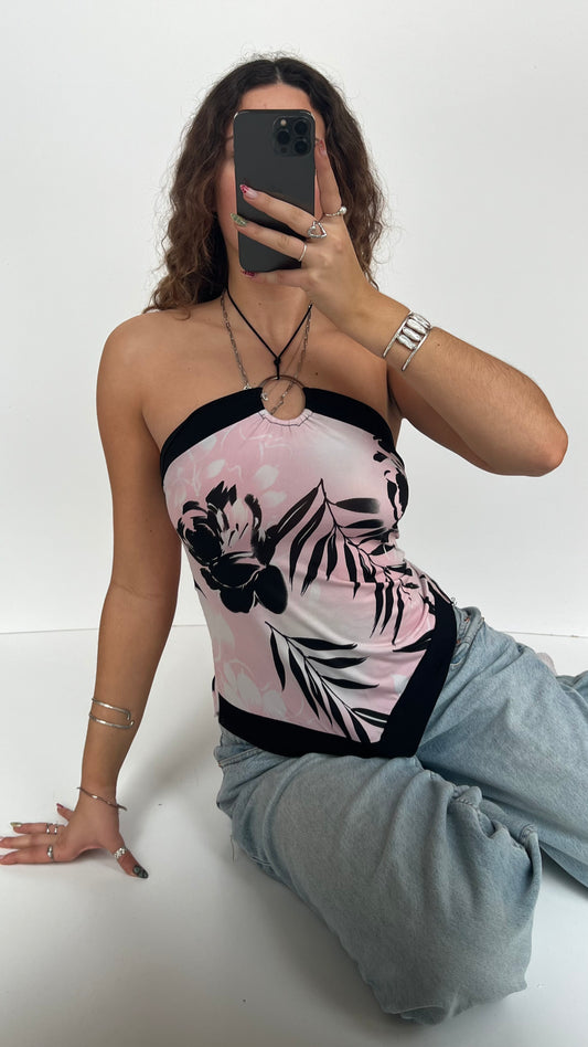 00s pink hanky hem cami- size S