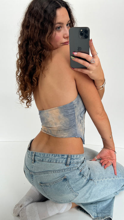 00s blue butterfly cami- size S