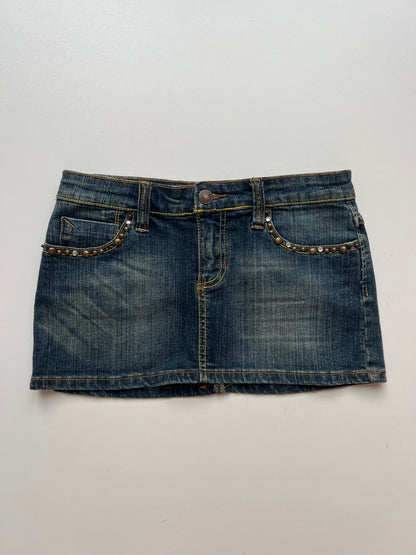 00s denim mini skirt- size XS