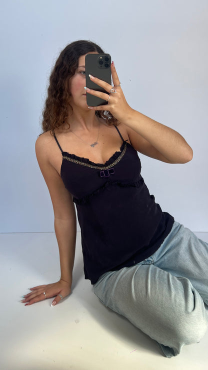 00s purple silk cami- size S/M