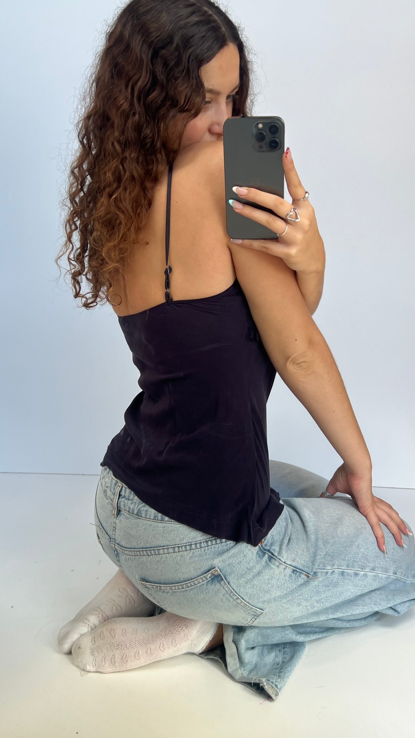 00s purple silk cami- size S/M