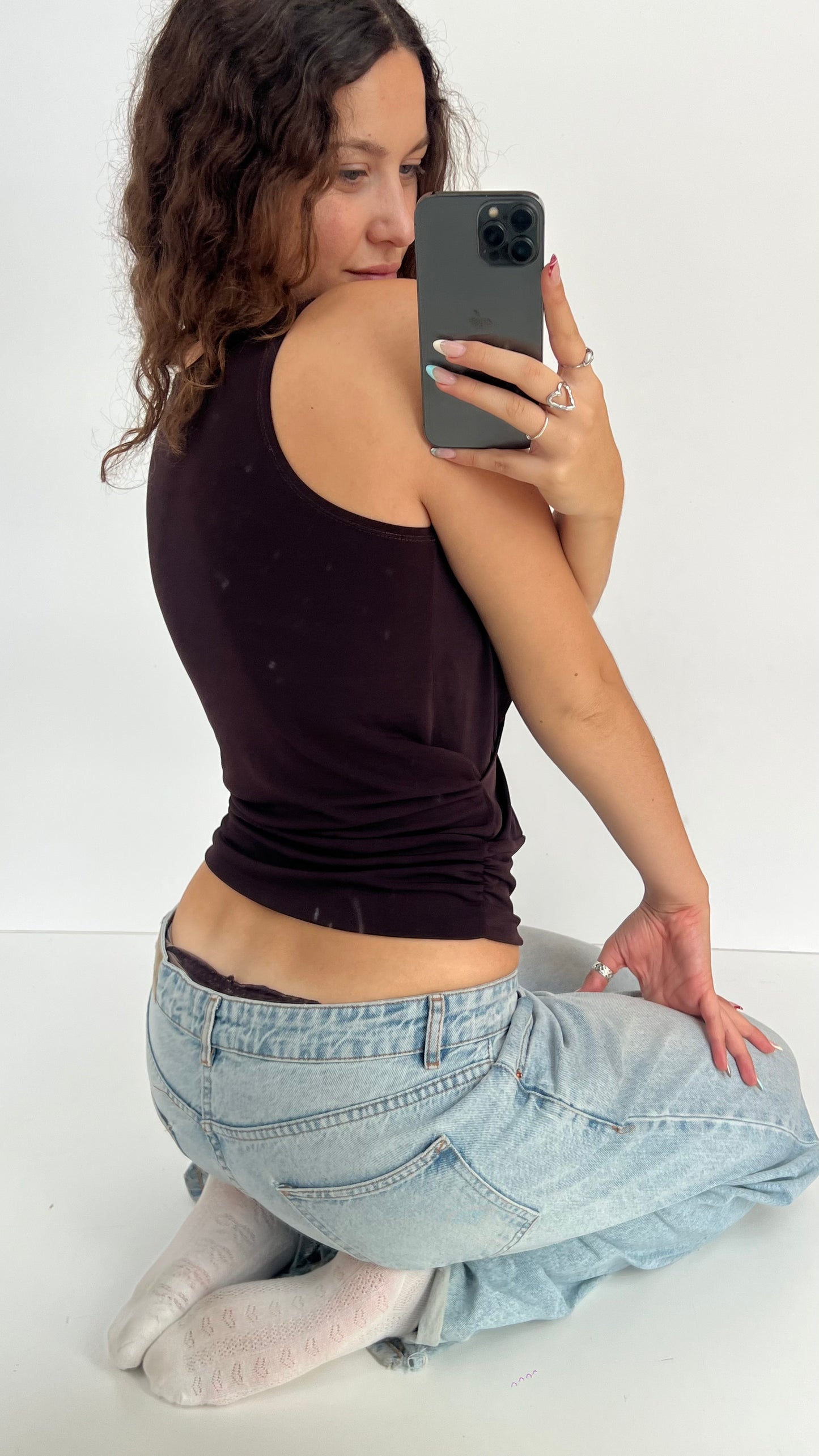 00s brown plunge cami- size M
