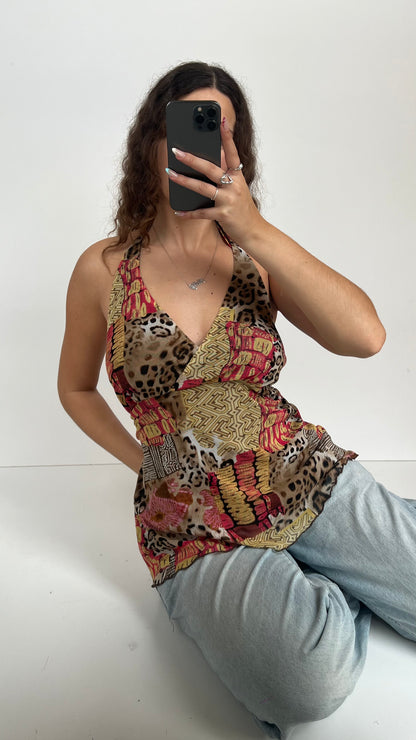 00s patchwork mesh cami- size XL