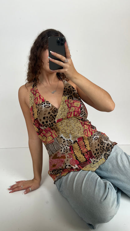 00s patchwork mesh cami- size XL