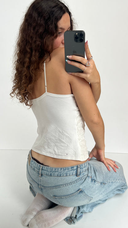 00s white lace cami- size XL