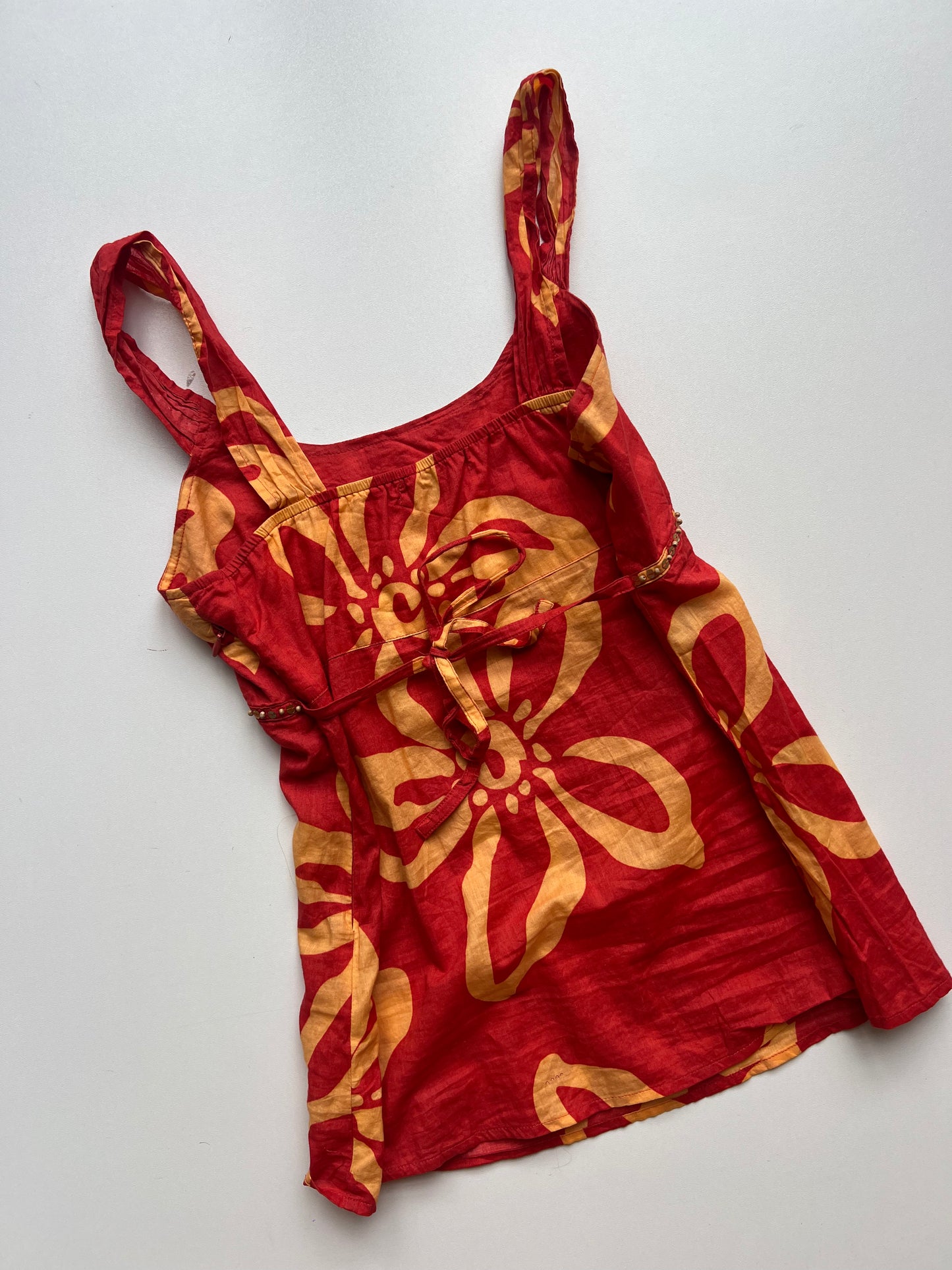 00s orange floral cami- size XS