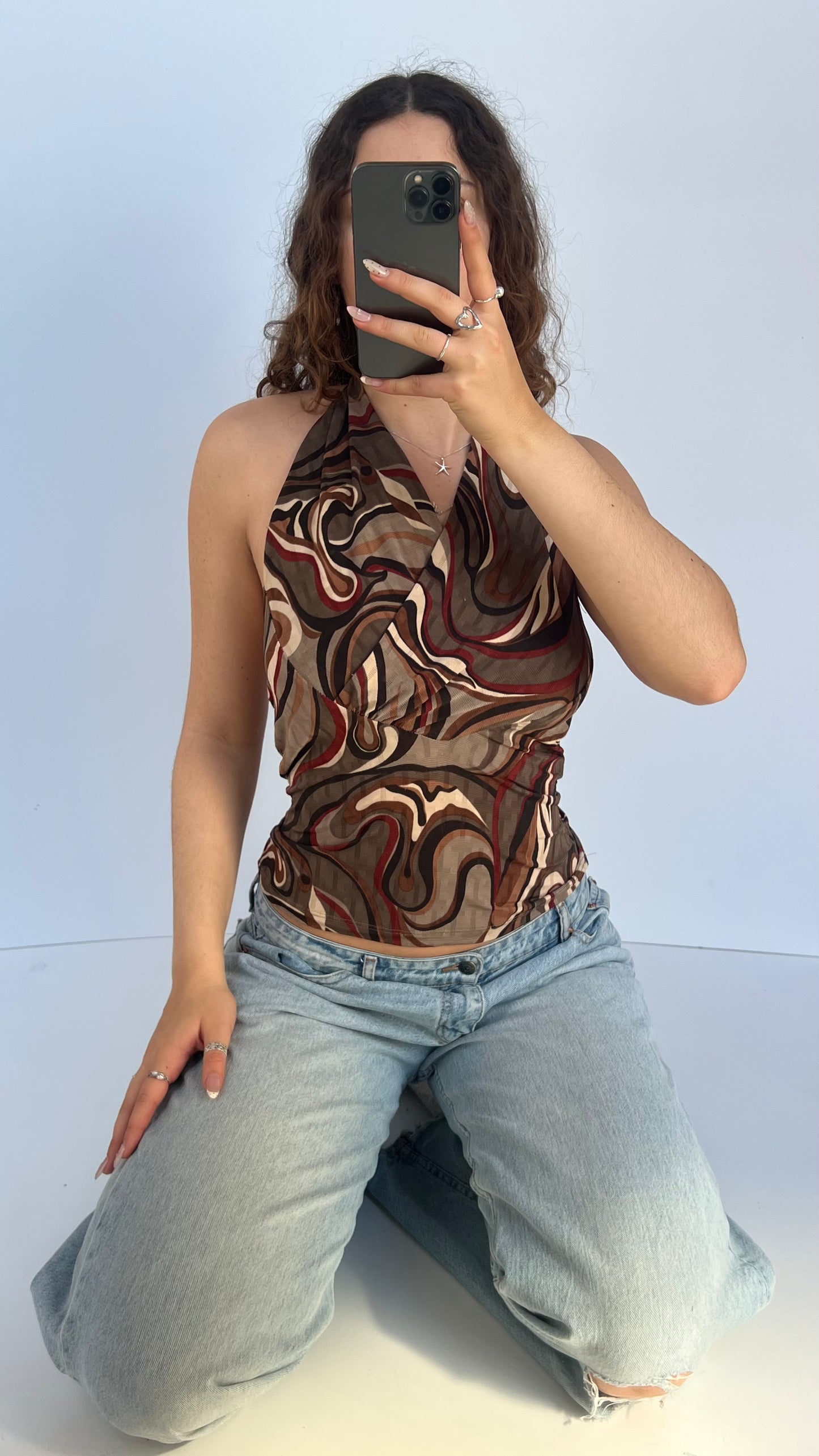 00s brown mesh cami- size S