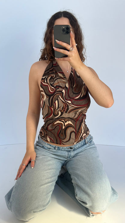 00s brown mesh cami- size S