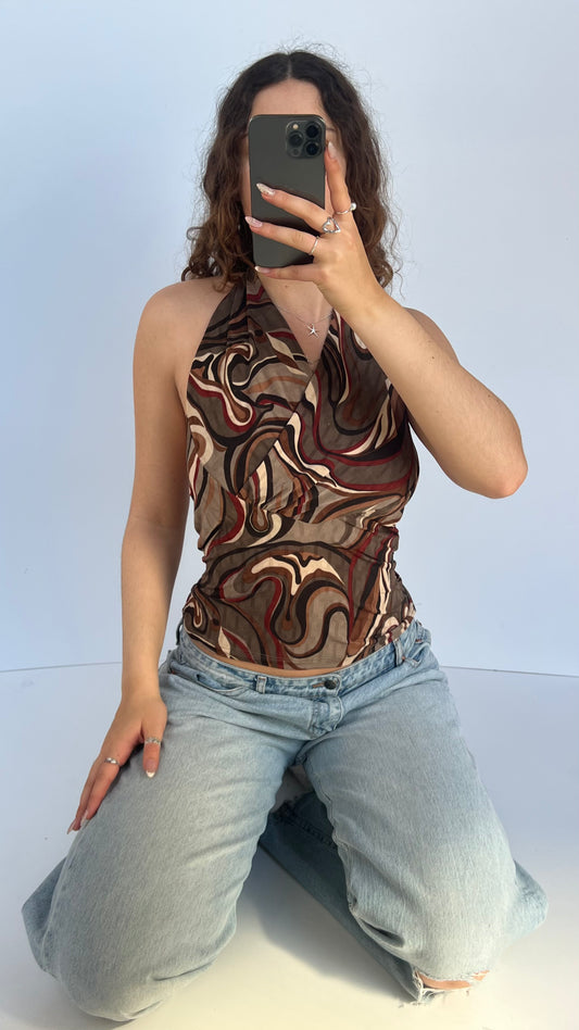00s brown mesh cami- size S