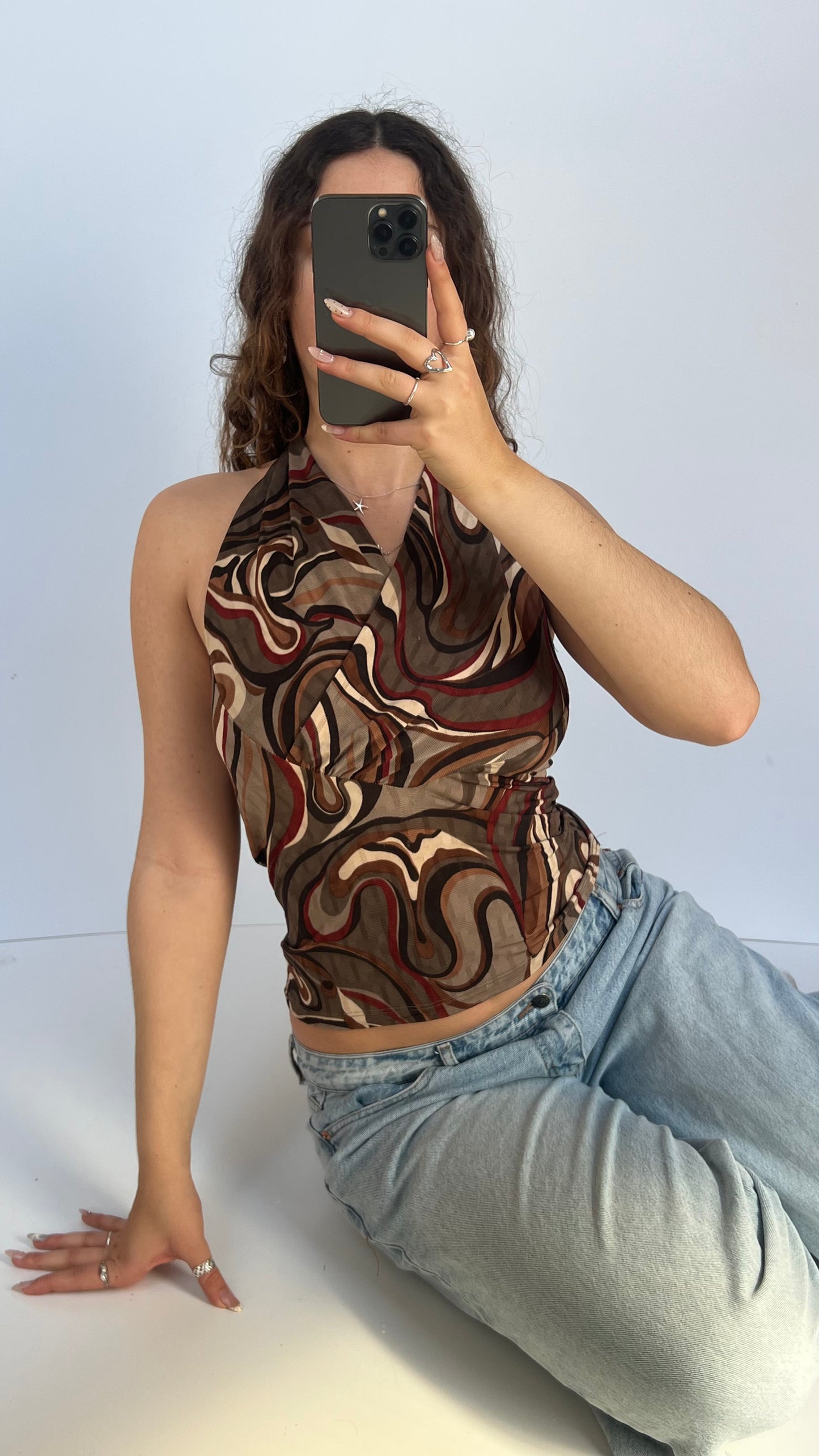 00s brown mesh cami- size S