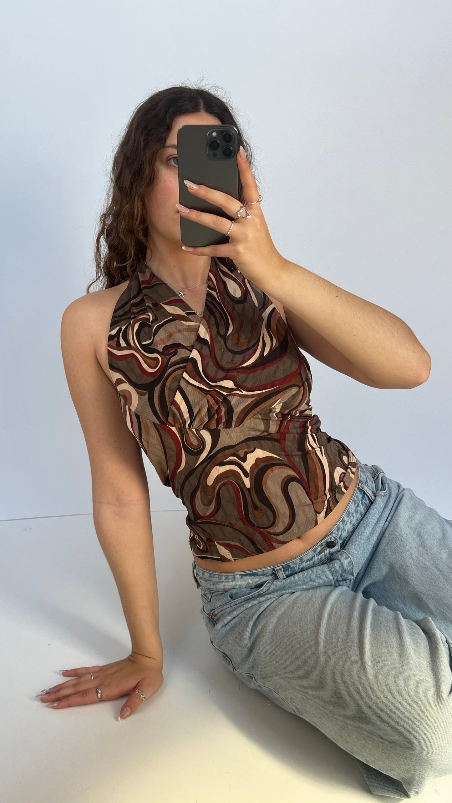 00s brown mesh cami- size S