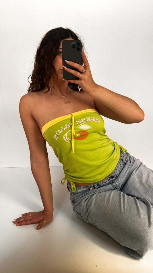 00s green strapless apple cami- size S/M