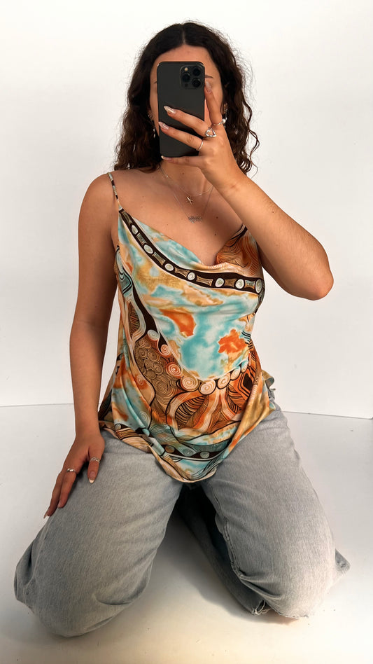 00s orange blue cami- size XL