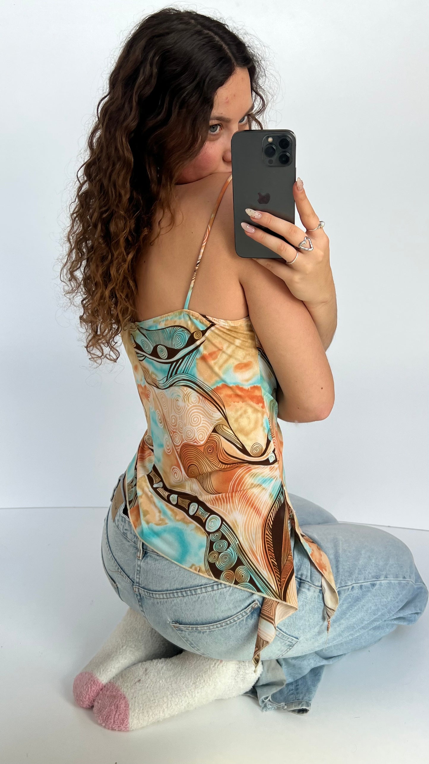 00s orange blue cami- size XL