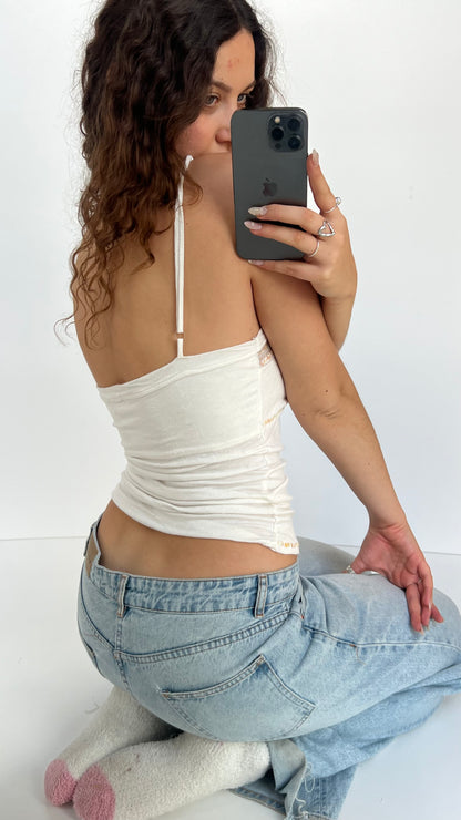 00s white sequin cami- size L