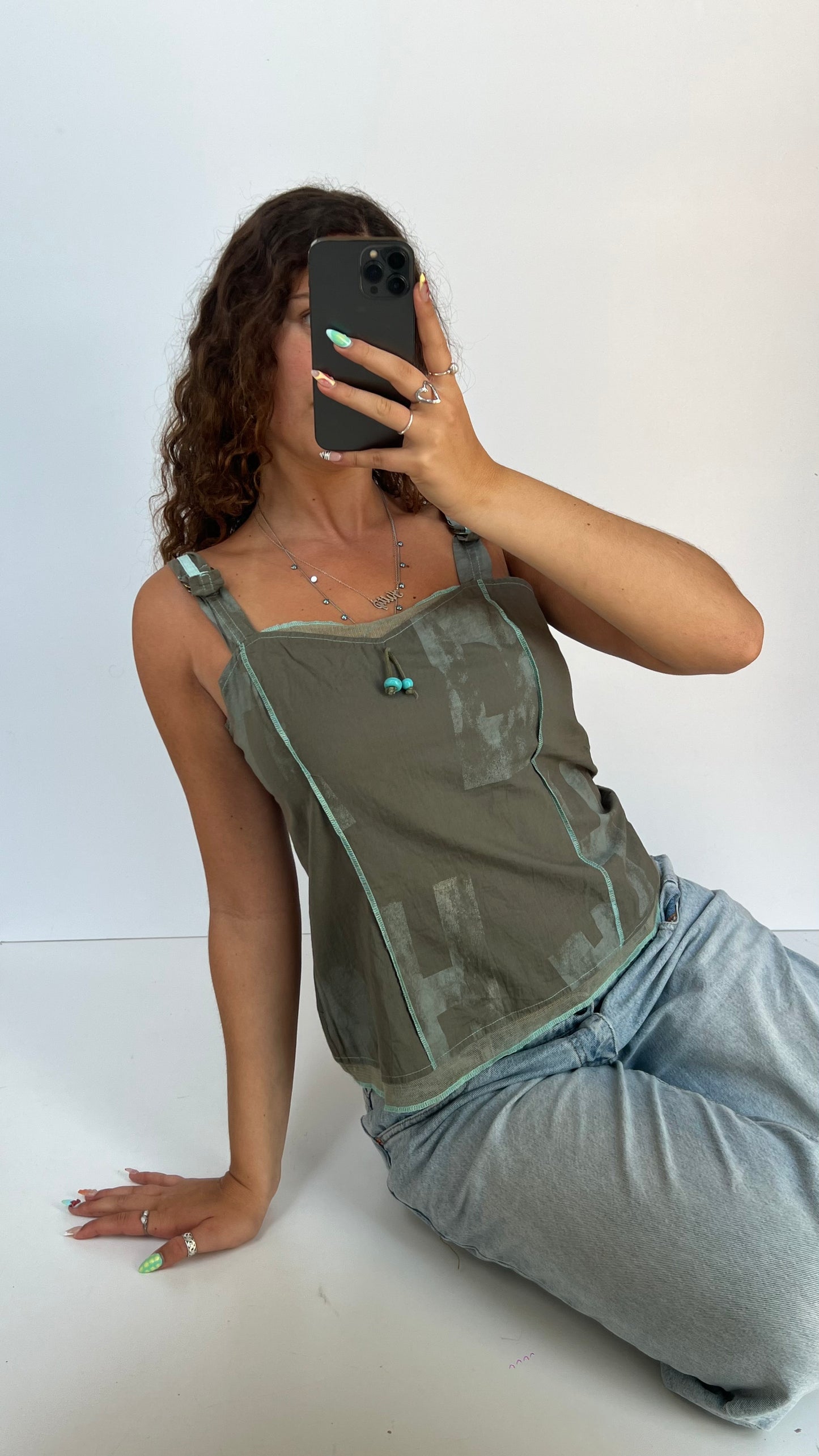 00s khaki cargo cami- size L