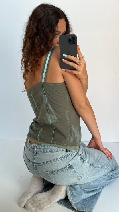 00s khaki cargo cami- size L