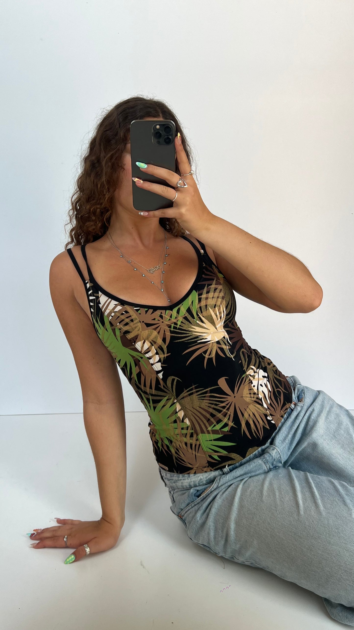 00s black jungle cami- size S