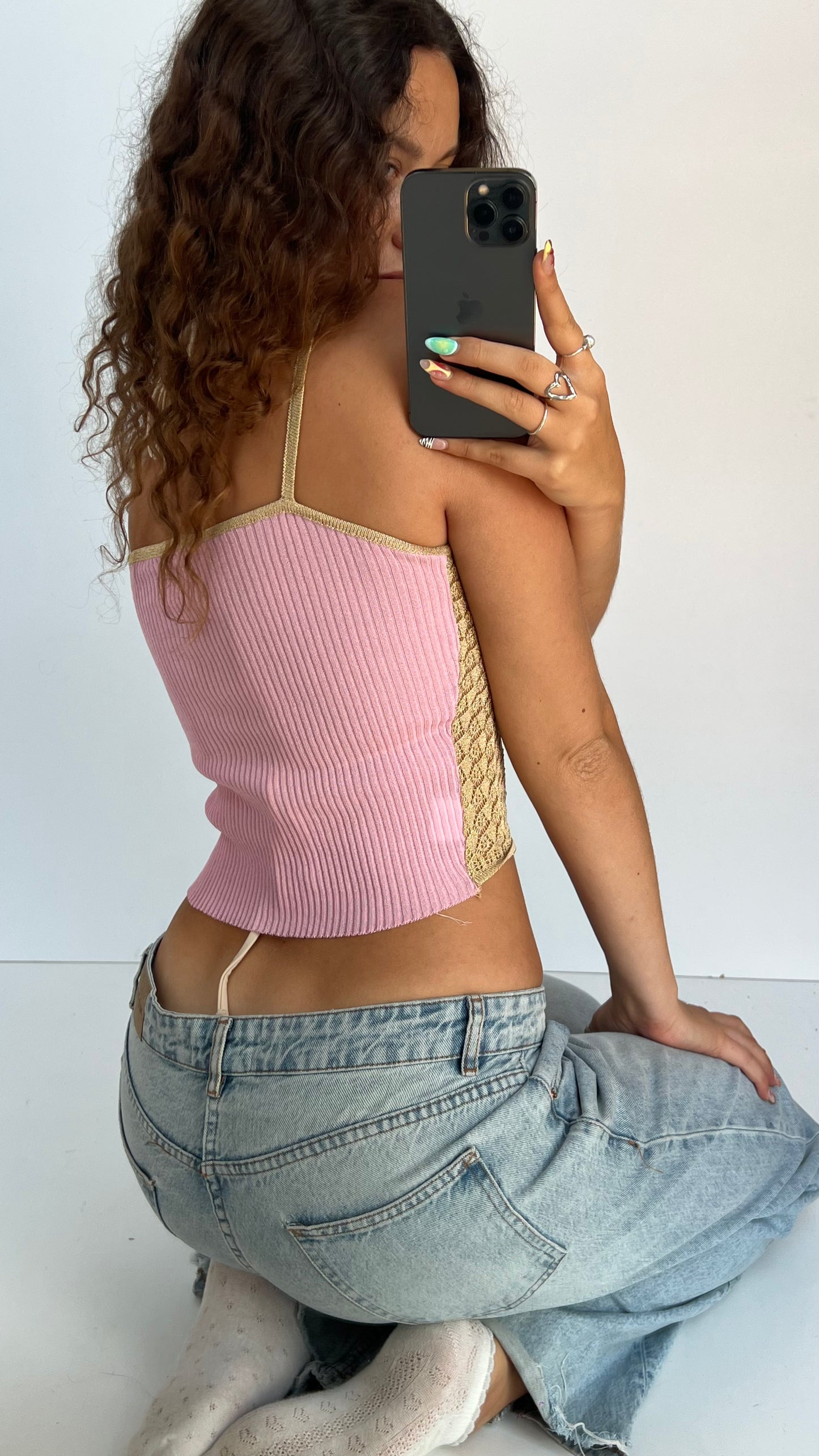 00s gold pink cami- size S