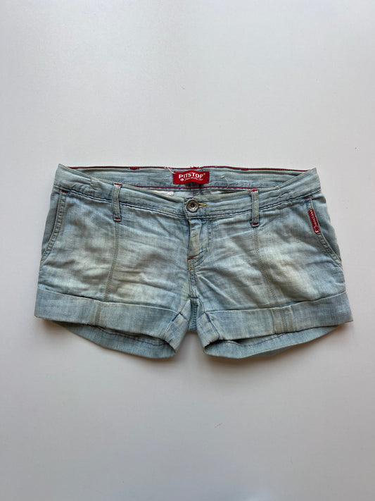 00s denim mini shorts- size S