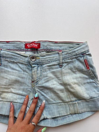 00s denim mini shorts- size S