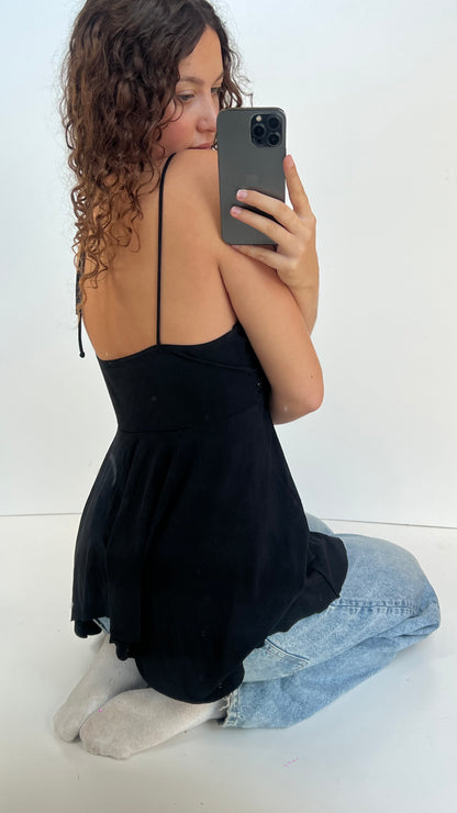00s black babydoll sequin cami- size XL