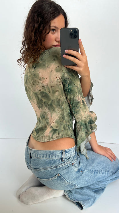 00s green mesh top- size S