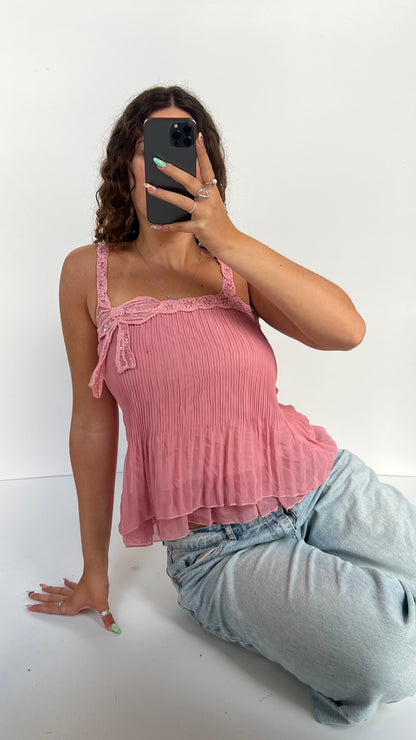 00s pink babydoll cami- size S