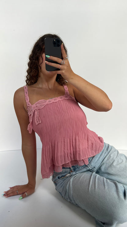 00s pink babydoll cami- size S