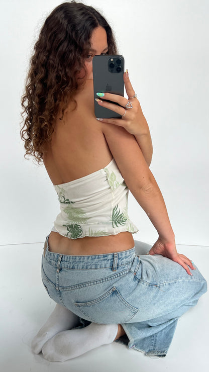 00s white green mesh cami- size M