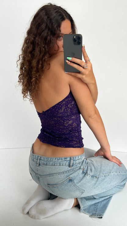 00s purple lace cami- size S