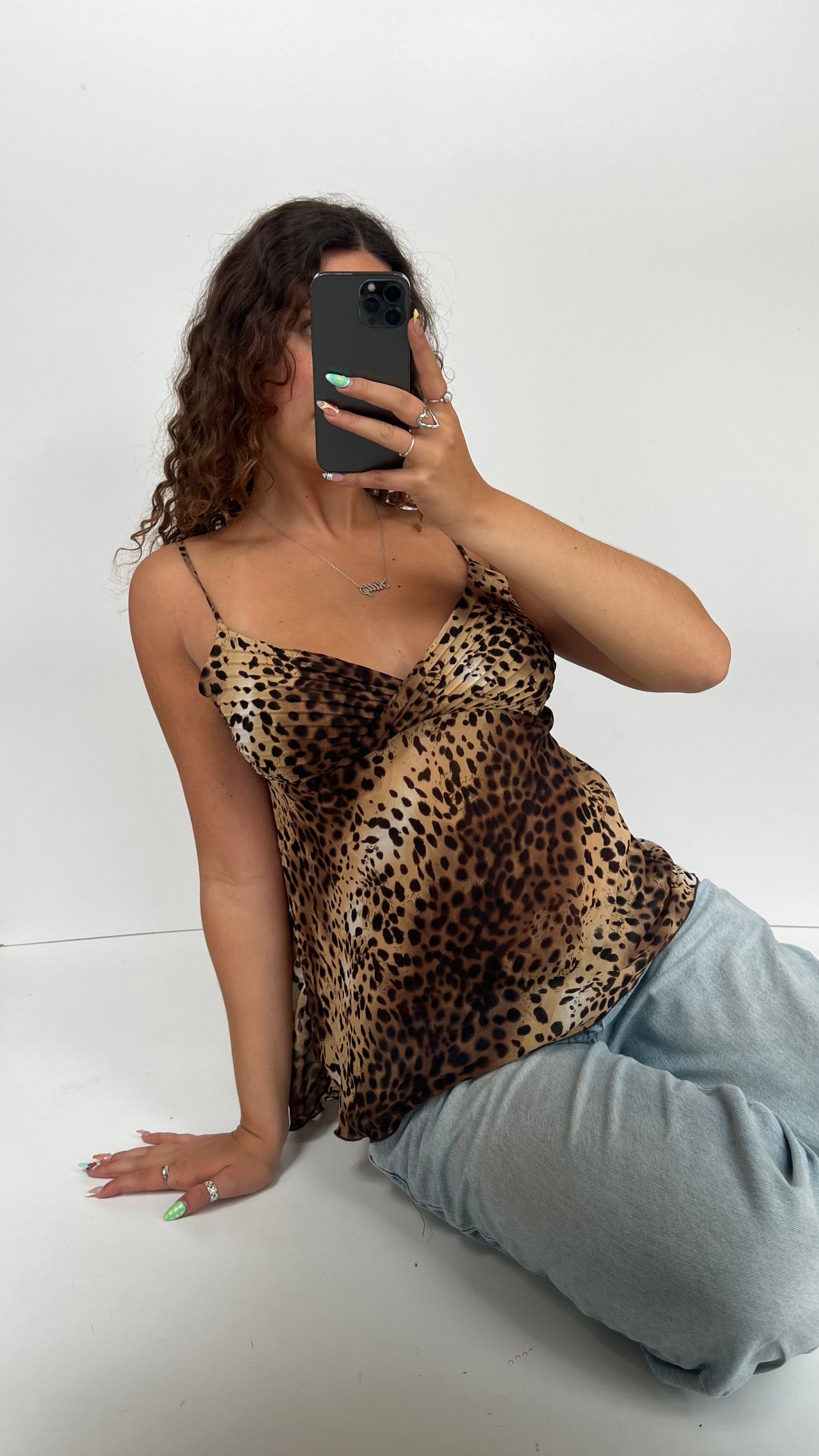 00s leopard print cami- size L