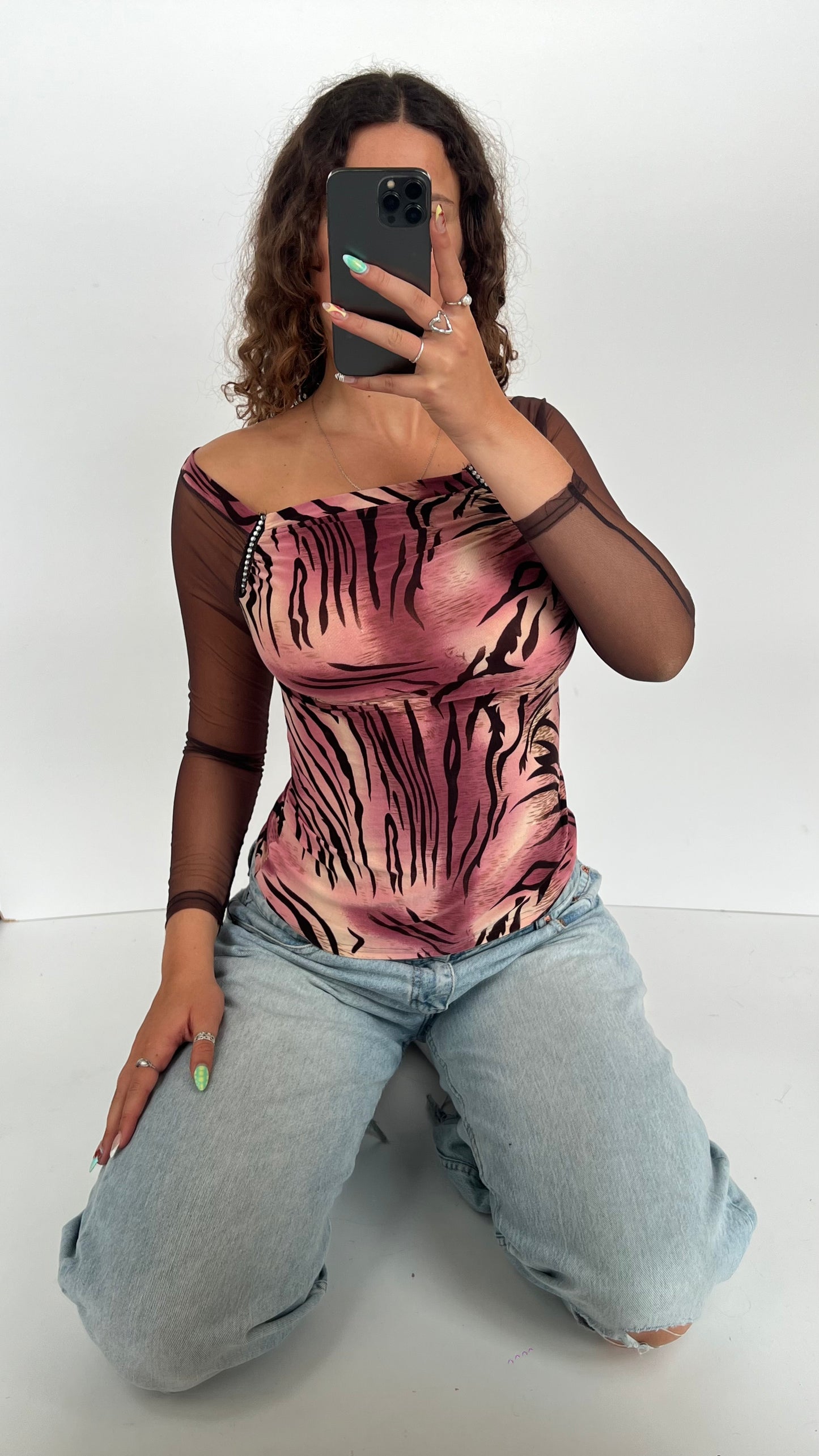 00s pink tiger top- size S