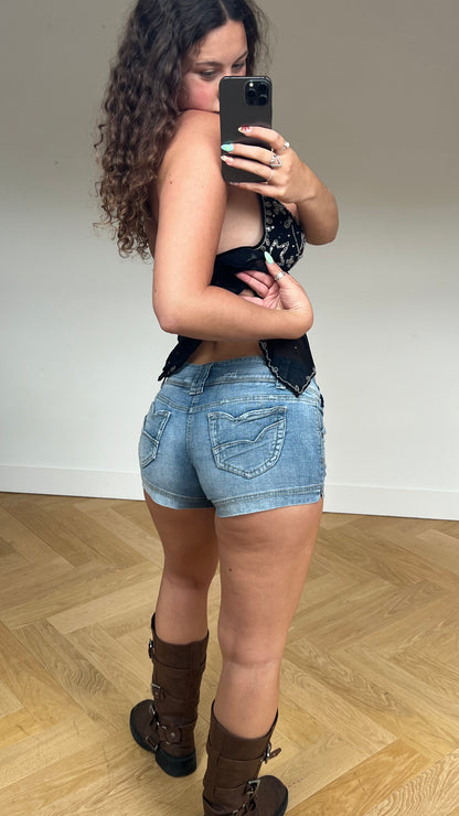 00s denim micro shorts- size M