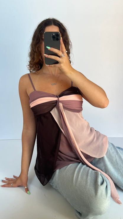 00s pink brown cami- size XL