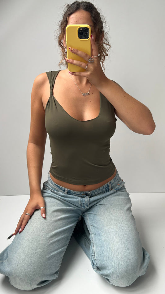 00s khaki cami top- size S
