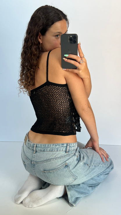 00s black sequin cami- size XL