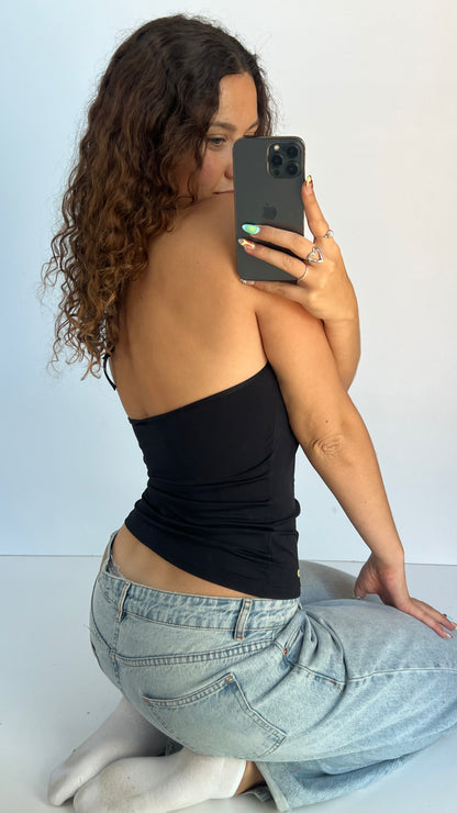 00s black halter cami- size S/M
