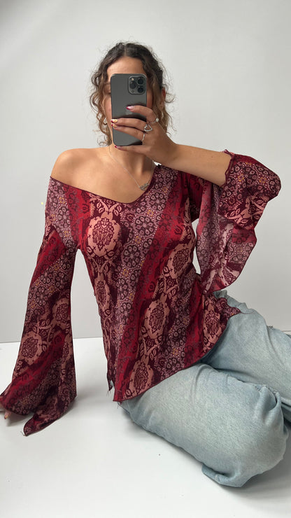 00s pink fairy long sleeve top- size L